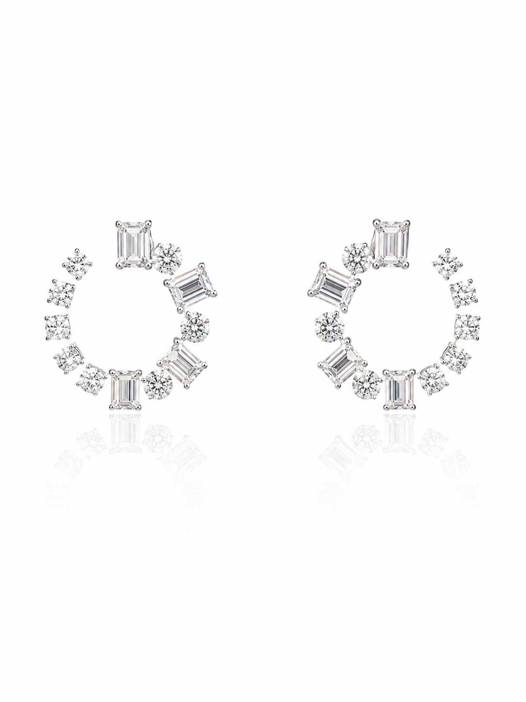 Aurelia Crystal Orbit Hoop Earrings product view
