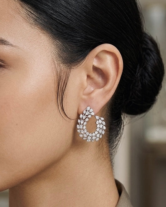 Aster Crystal Wreath Earrings featured view