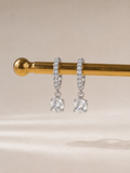 Solène Crystal Drop Huggie Earrings featured view