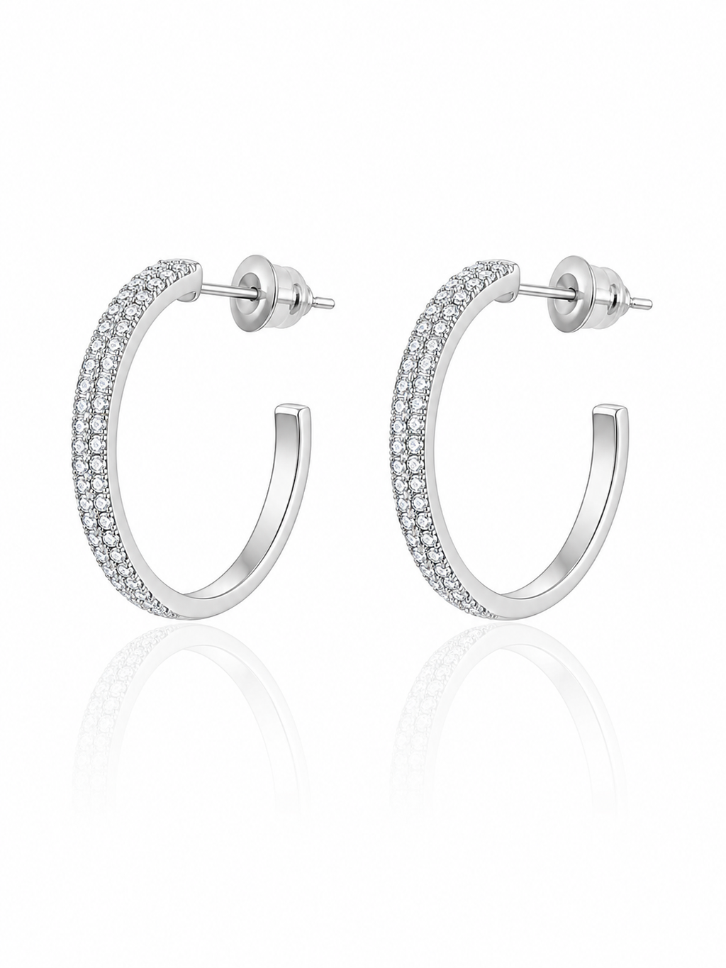 Lyra Crystal Pavé Hoop Earrings featured view