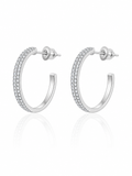 Lyra Crystal Pavé Hoop Earrings featured view