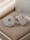 Nova Crystal Halo Stud Earrings featured view