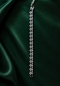 Elara Silver Floral Crystal Bracelet product view