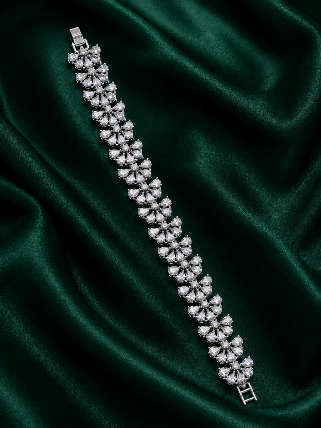 Seraphina Silver Bow Crystal Bracelet product view